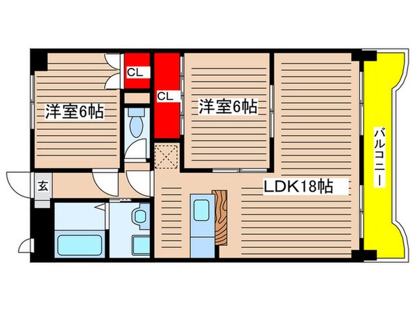 ホワイトヒルズ丸山の物件間取画像